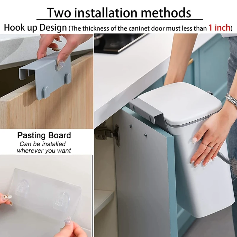 Кухонный мусорный бак 2 4 галлонов со скользящей крышкой под раковину мусорные