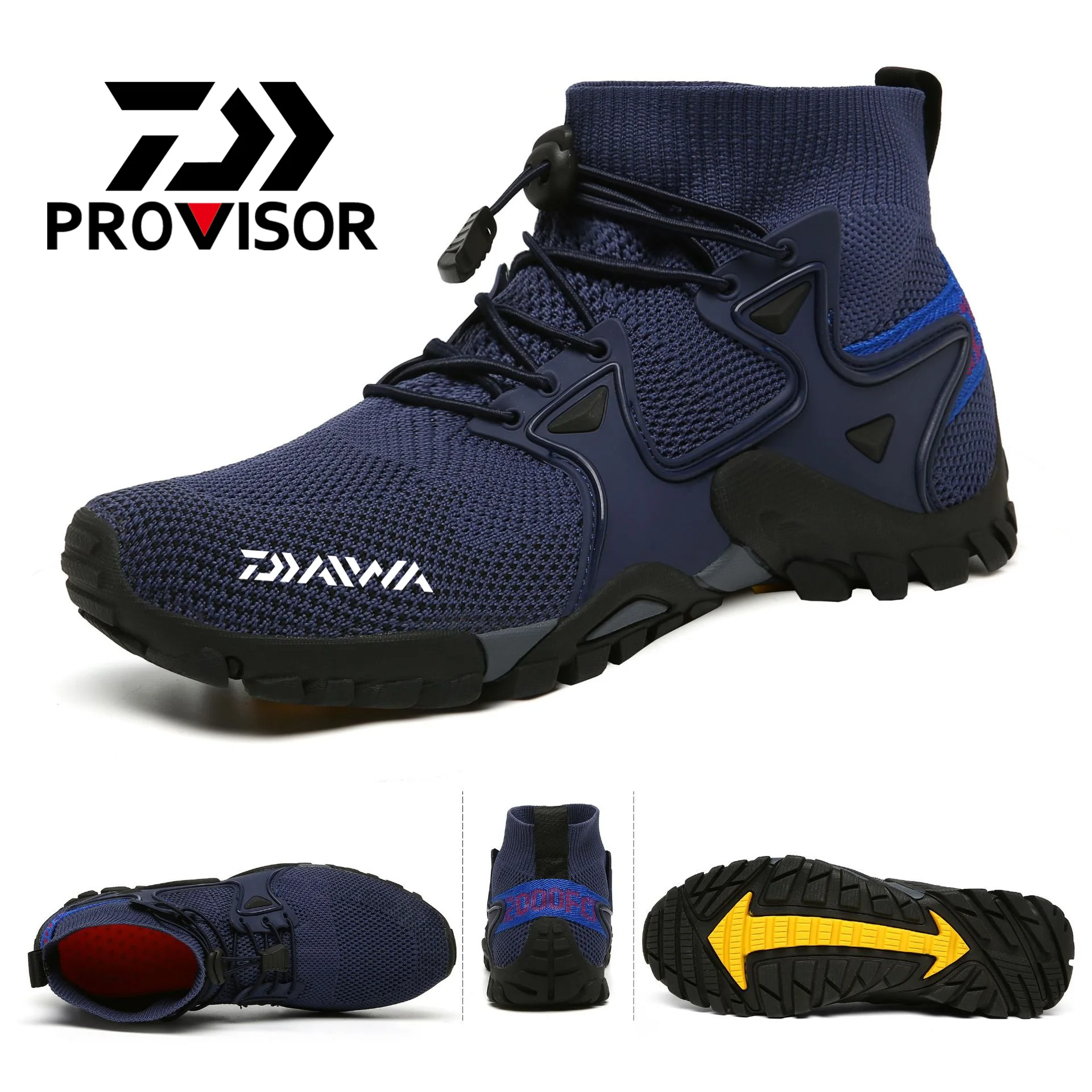 

Daiwa Men's Fishing Shoes for Boot Hunting Hiking Shoes Breathable Outdoor Sports Anti-Slip Fishing Shoes Plus Size Couple Boots