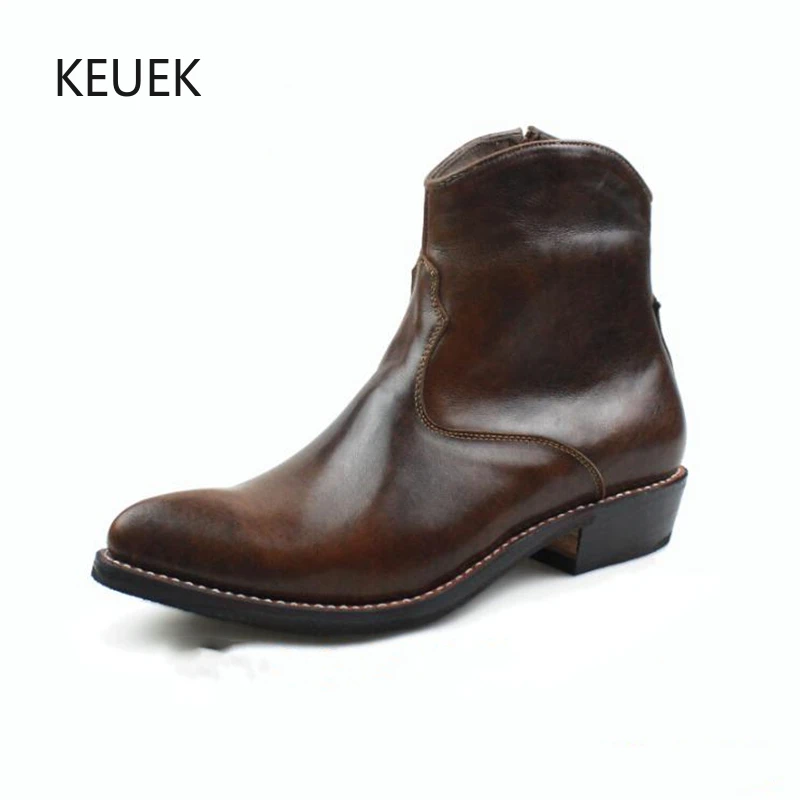 

Ботинки Челси мужские из натуральной кожи с острым носком