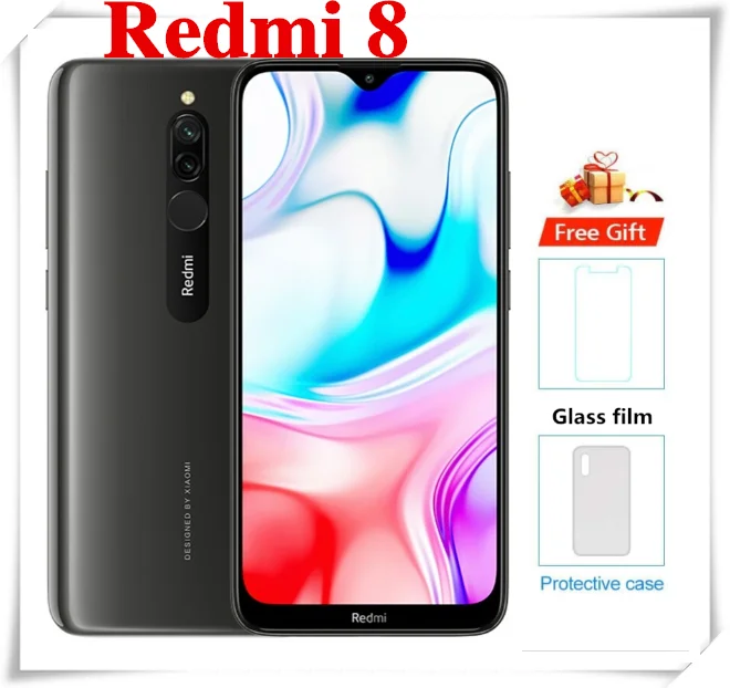 Original Xiaomi  Global version Cellphone Redmi 8 Smartphone 5000mah Snapdragon 439 4GB RAM 64GB ROM 12MP moble phone