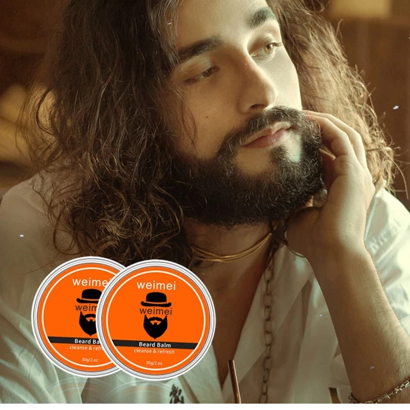

30g Men's Beard Care Cream Plant Dense Tough Beard Balm Smooth Promote Growth