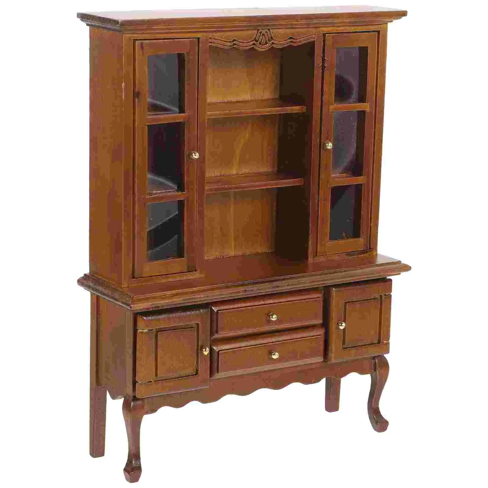 

House Furniture Cabinet Miniature Kitchen Accessories Wooden Cupboard Decoration