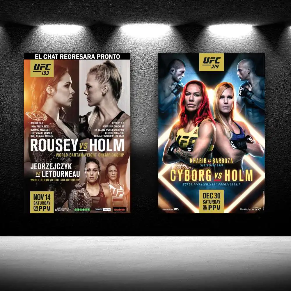 Картина с изображением животного Криса циборга Vs Holly Holm MMA HD | Дом и сад