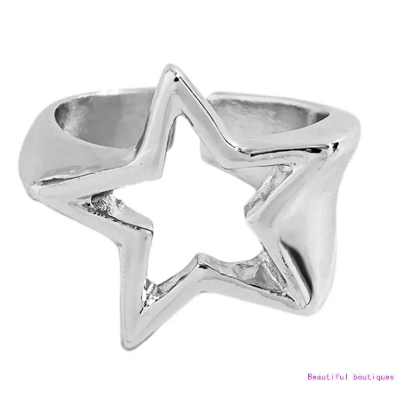 Элегантные кольца в форме звезд женские с пятью звездами аксессуар элегантные на