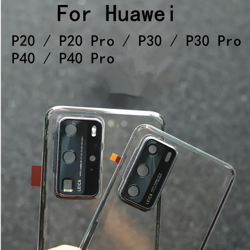 

For Huawei P30 P40 Pro Battery Black Cover Rear Glass Transparent Clear Housing Case For Huawei P30 P20 Pro Battery Cover