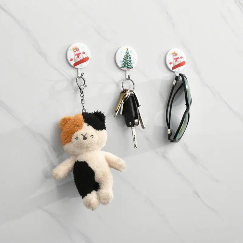 

Plastic Creative Kitchen Bathroom Hanger Punch-free Storage Hangers Practical Christmas Decoration Wall Hooks Adhesive Hook Mini