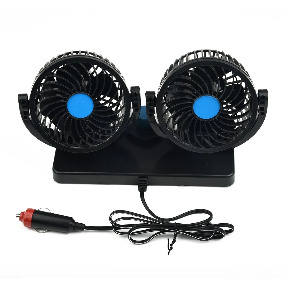 

12 Volt 12V Car Cooling Fan ABS About 20.5 * 14 * 9.5cm Air Cooler Auto Car Cooling Dual Head Electric Fan Van Durbale