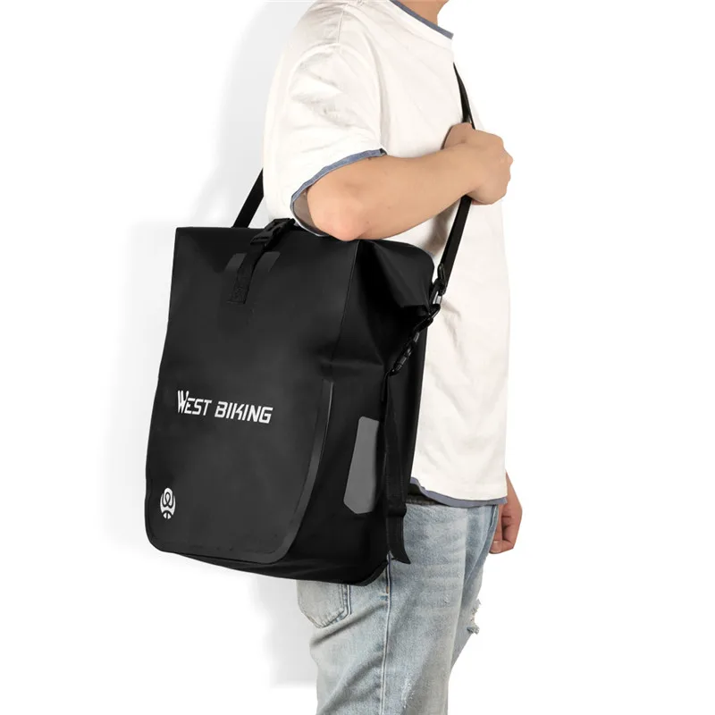 Женская сумка для багажника велосипеда вместительная на плечо объемом 25 л