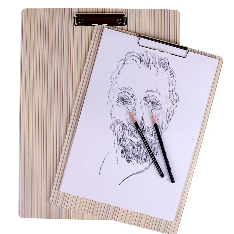 8K Wood Grain Sketch Board Portable Outing Painting Board Support Pad Art Auxiliary Stationery 42x30cm Large Size