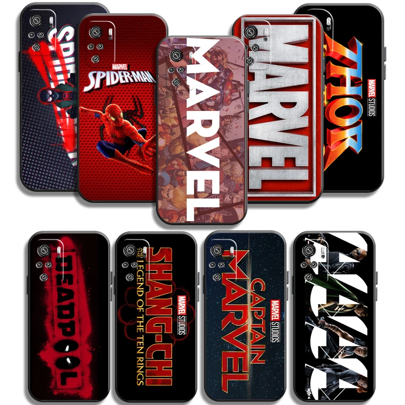 

Marvel Avengers Phone Cases For Xiaomi Redmi Note 10 10S 10 Pro POCO F3 GT X3 GT M3 Pro X3 NFC Carcasa Soft TPU Back Cover
