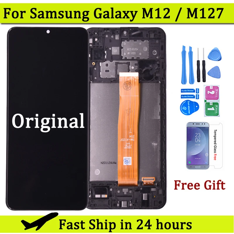 6.5"Original LCD For Samsung Galaxy M12 LCD M127 M127F M127M LCD Touch Screen Digitizer For Samsung M127 LCD Display