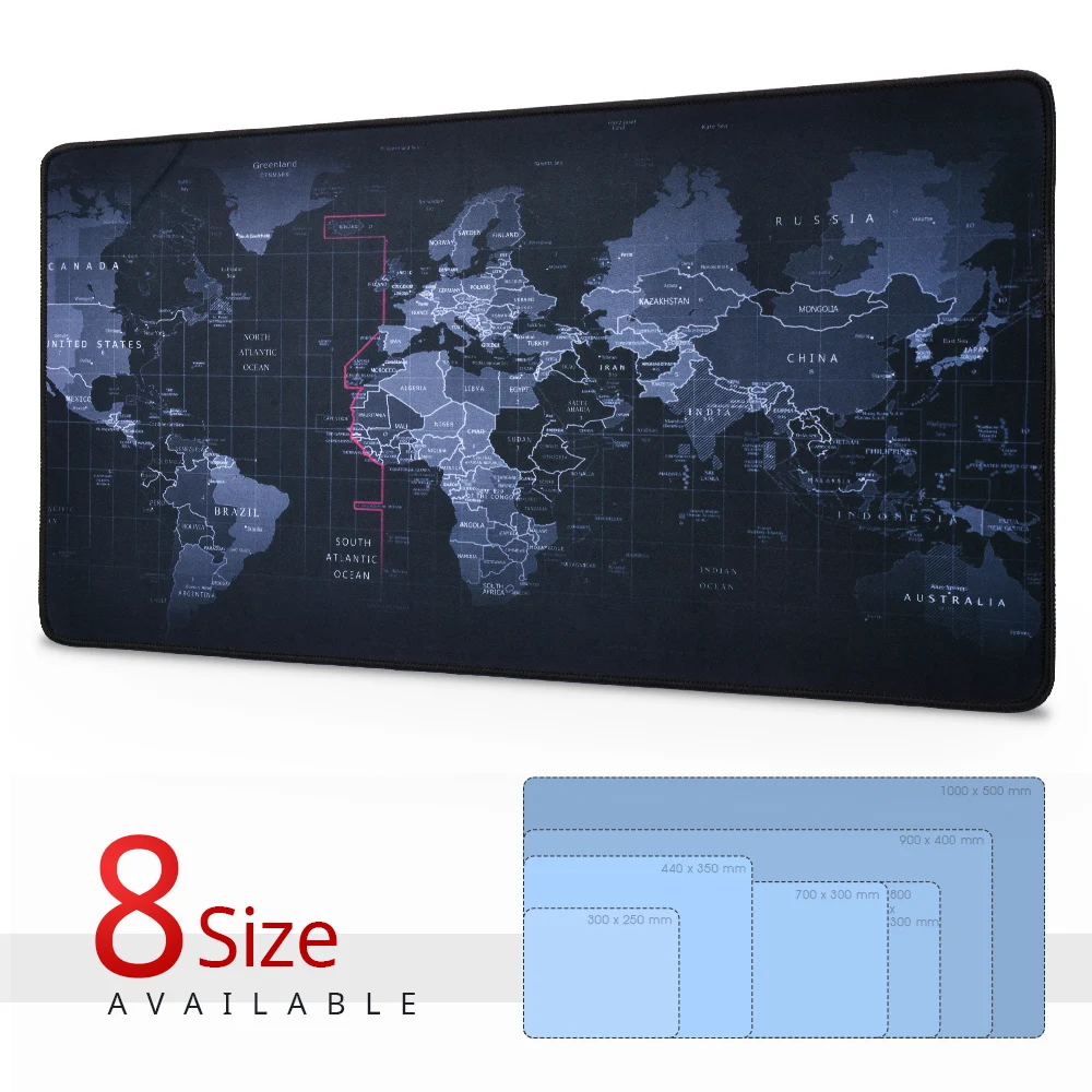 Большой коврик для мыши из натурального каучука с фиксирующим краем - купить по