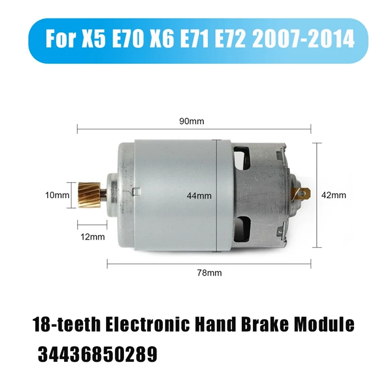 

Новый 18-зубчатый парковочный электронный привод ручного тормоза, модуль двигателя 34436850289 для-BMW X5 E70 X6 E71 E72 2007-2014