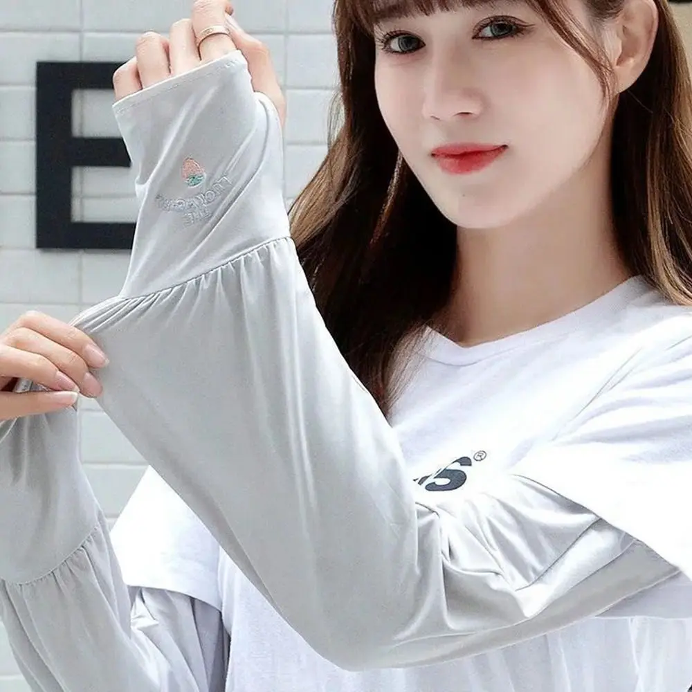 Модные рукава из ледяного шелка солнцезащитный крем полиэфирного волокна