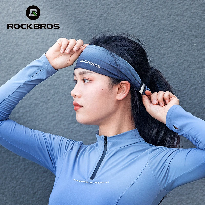 

ROCKBROS Cycling Sport Headband Running Sweatband Fitness Yoga Gym Headscarf Sweat Hair Band Bandage Men Women Elastic Head Band