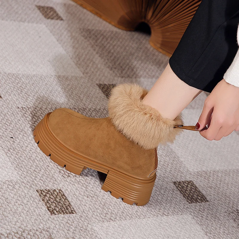 2023 New Snow Boots Women Winter Shoes Warm Boots Thick Cotton Shoes Women Shoes Platform Shoes Shoes for Women Ankle Boots