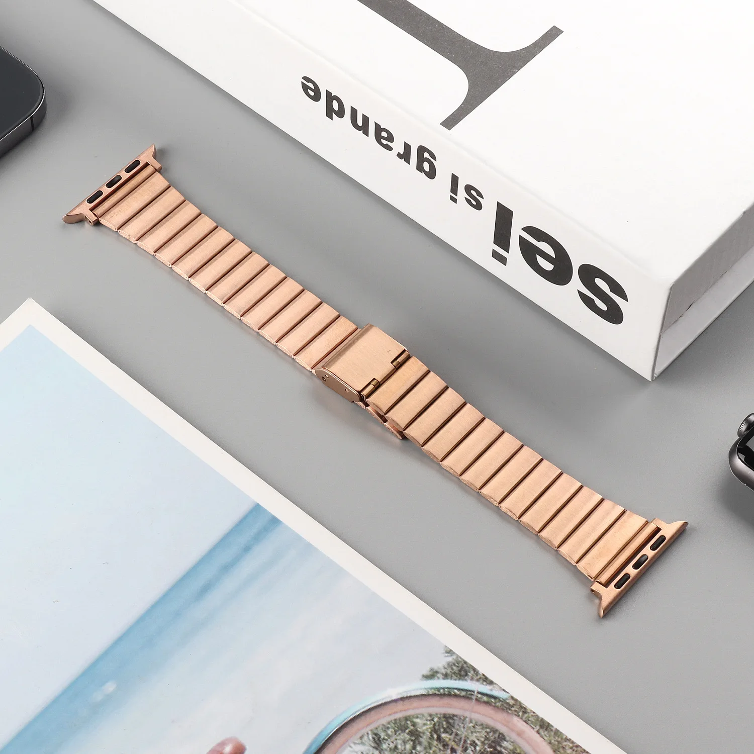 

Stainless Steel Band for Apple Watch Ultra 49mm 8 7 6 5 4 se Strap 41mm 45mm 40mm 44mm Slim Bracelet for iWatch 3 2 1 38mm 42mm