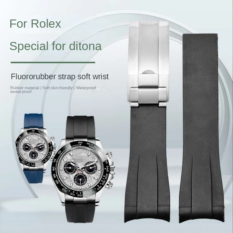 

Ремешок для часов Rolex Daytona, черный, зеленый, водостойкий, с защитой от пота, 20 мм