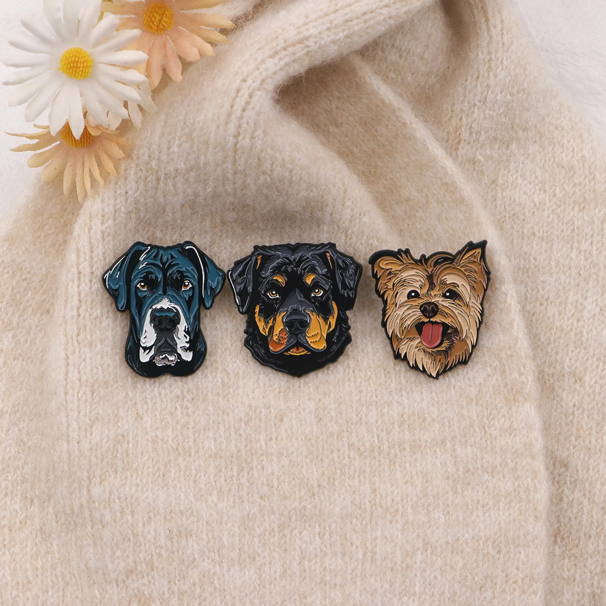 The Pet Dogs Enamel Pin Lapel Animals Backpacksks Brooches For Clothing Metal Fashion Jewelry Accessories Gifts