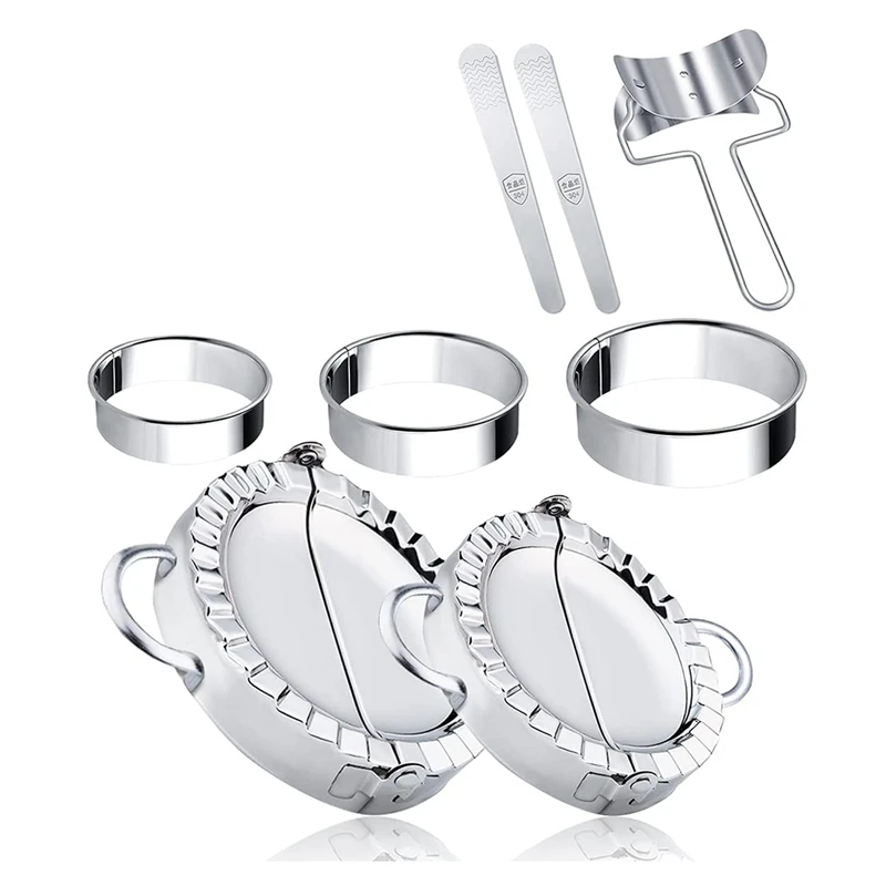 

Dumpling Maker,Dumpling Mold Set And Cutter,Dumpling Press Molds Dumpling Skin Maker Stuffing Spoon Flour Ring Cutter
