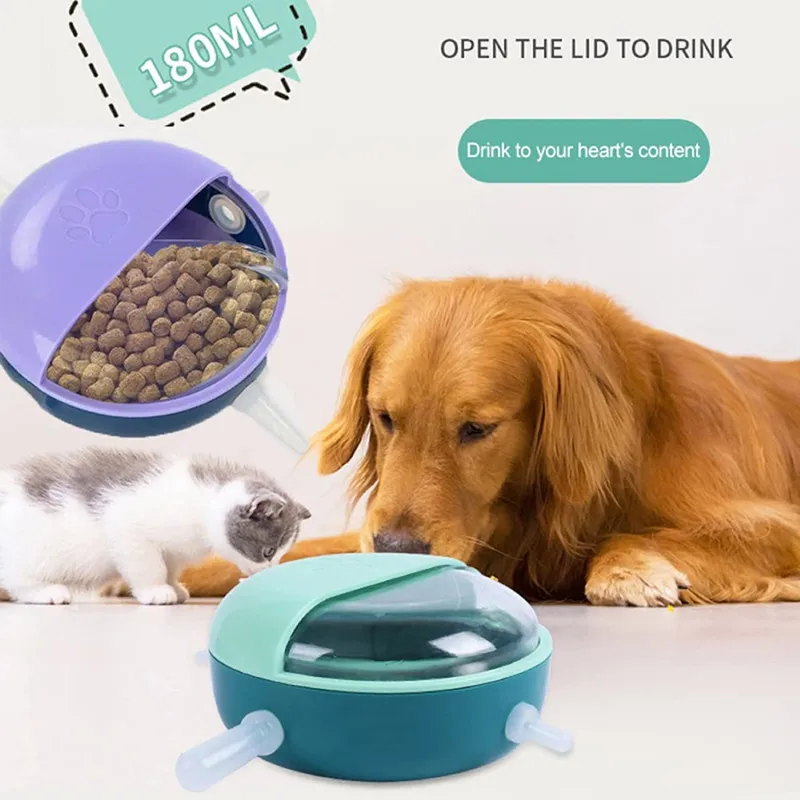 

Station Simulation Food Silicone Bowl Cats Dispenser Nursing Puppy Accessories Feeder Kitten Pet Milk 180ml Newborn Teats 5 Sets