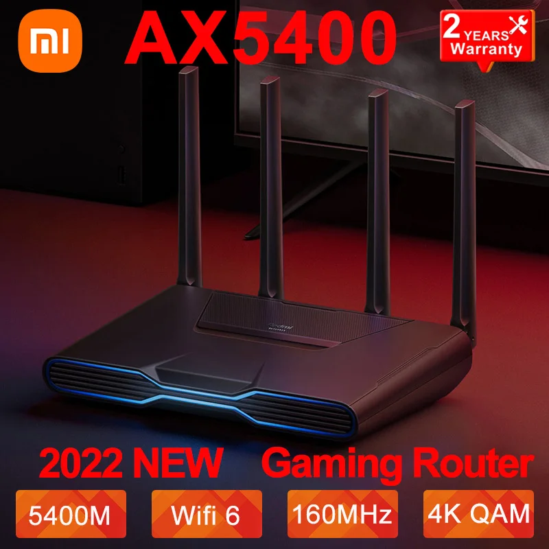 

.. Игровой роутер Xiaomi Redmi AX5400, 2022 Мб/с, 4K, Wi-Fi 6, VPN, 512 Мб