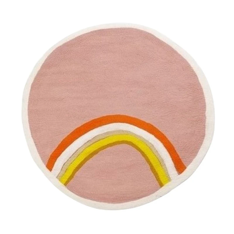 

Baby Play Mat Crawling Carpet Kids Room Floor Rug Round Rainbow Printed Game Pad Playmat Children Bedroom Nursery