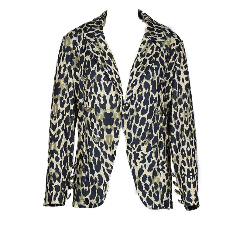 Blazers for Women 2023 Autumn New Fashion Slim Long Sleeve Leopard Print Blazer Jacket Women Coat