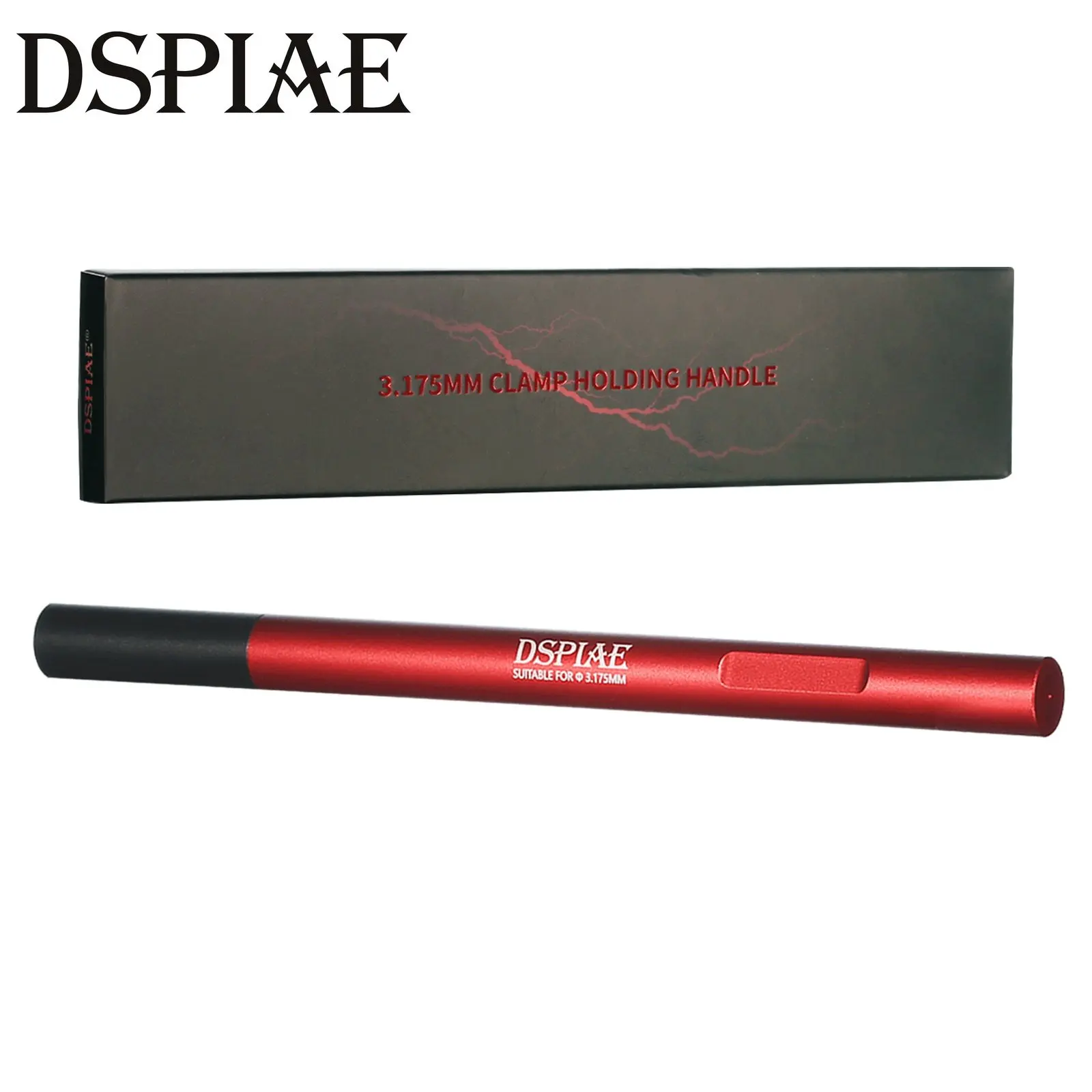 

DSPIAE AT-EH Universal Clamp Holding Handle Compatible With Size 3.175mm Shank Diameter Knife Blade Red Black New