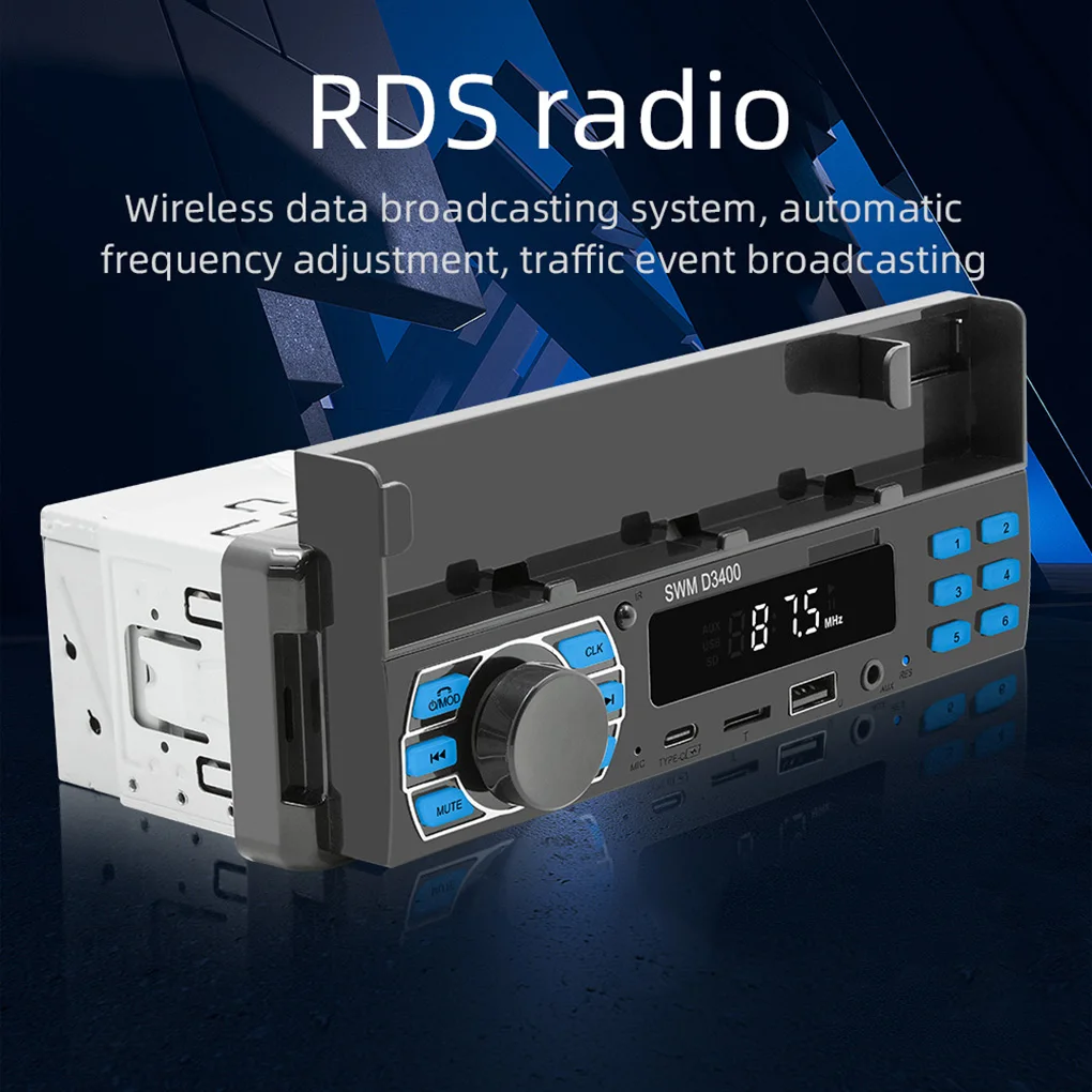 Автомагнитола Bluetooth-совместимый MP3-плеер Многофункциональный дистанционный