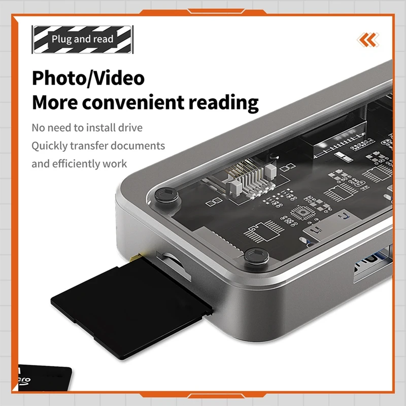 Док-станция 10 в 1 USB Type-C Многофункциональная станция для быстрой зарядки