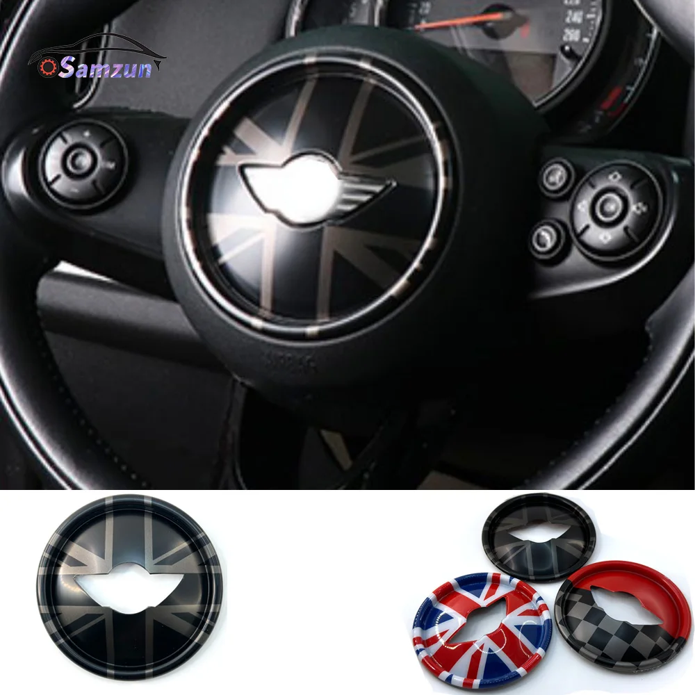 

For MINI Cooper F55 F56 F57 Countryman F60 F54 Car Steering Wheel Center Cover Panel Styling Sticker Car Interior Accessories