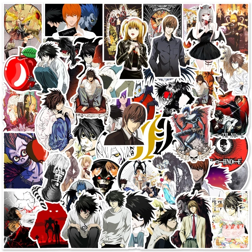 

10/30/50 Pcs Hot Selling Anime Death Note Characters Cartoon Graffiti Stickers Decorative Thin Notebook Phone Case Motorcycle