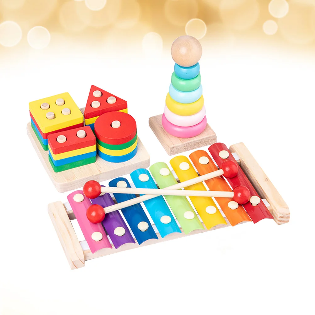 

3 Pcs Baby Educational Toys Enlightenment Teaching Aids Beads Kids Accessories Bamboo