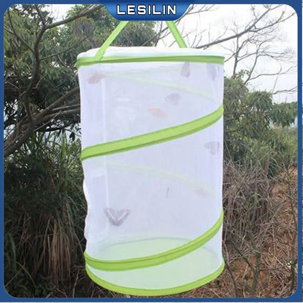 

Складная сетчатая клетка для насекомых, клетка-бабочка, стрекоза, мантиса, дышащая клетка для обитания, цилиндрический контейнер для кормле...