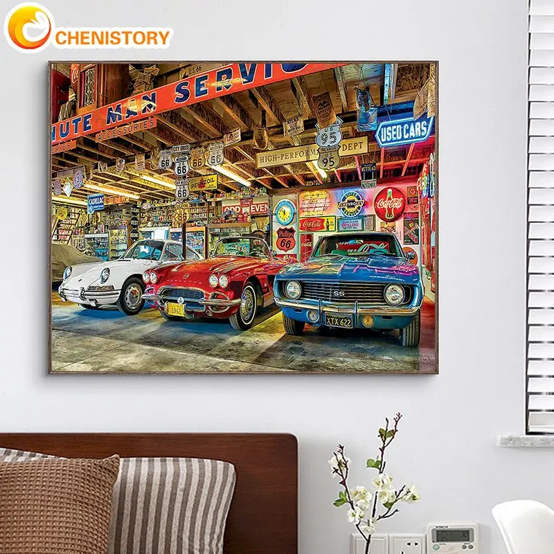 

CHENISTORY Painting By Numbers Car Landscape Drawing On Canvas Handpainted Art Gift Diy Pictures By Number Kits Home Decor