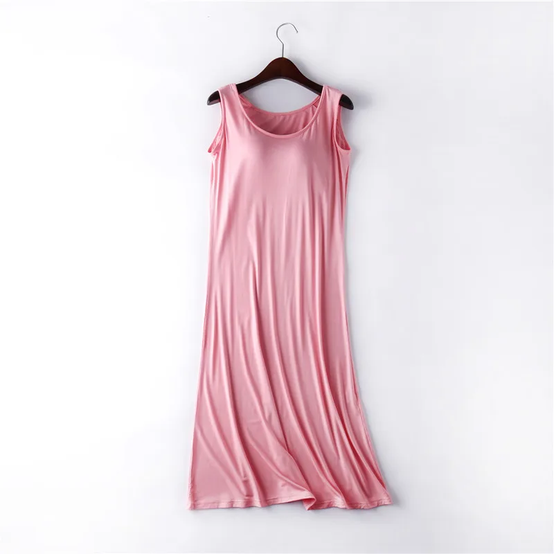 Sexy Bra Nightdress Short Sleeve Vest Modal Homewear Women Round Collar Multicolor Sleepwear Big Size Fashion Casual Home Pjs