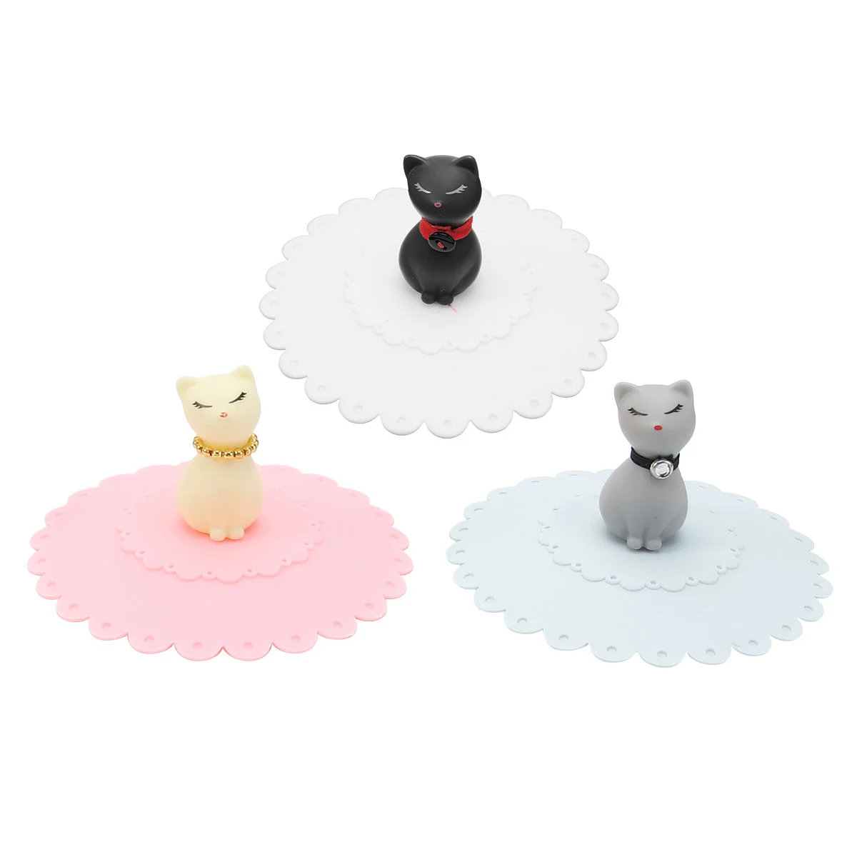 

Cup Mug Lid Cover Silicone Lids Covers Drink Airtight Coffee Hotseal Cat Anti Tea Forbeverages Cold Cartoon Decorative