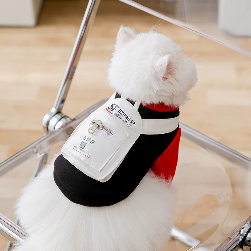 

Cartoon Dog Clothes Backpack Clothing for Cats Hoodie Super Pet Outfits Small Cute Spring Autumn Print Colourful Boy Ropa Perro