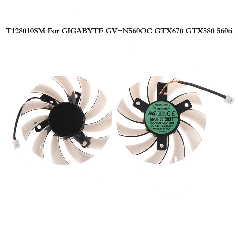 

1Pcs Graphics Card Fan For GIGABYTE GV-N560OC GTX670 GTX580 560TI T128010SM