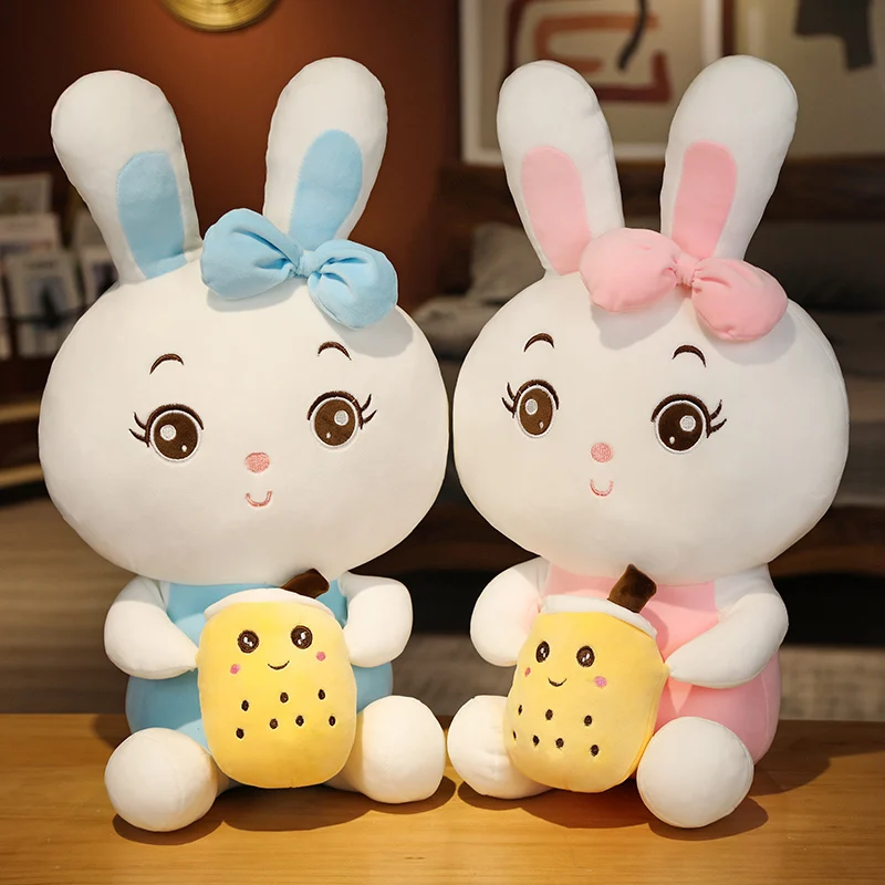 

Kawaii Room Decor Boba Plush Toys Bubble Tea Bunny Plush Milk Bunny Plushie Cute Boba Pillow Rabbit Cushion Soft Children Gift