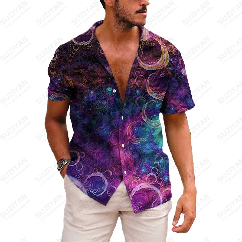 Summer For Men Large Size All Fashion Urban Style Floral 3D Printing Stand Chic Oversized Clothing Stripped Hot Selling Men