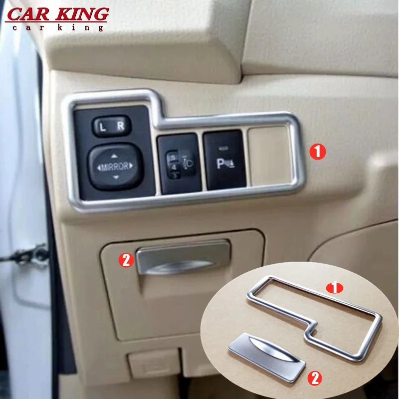 

ABS Plastic Matte Car Styling Accessories Headlamps Adjustment Switch storage Box cover trim 2pcs For Toyota corolla 2014 2015