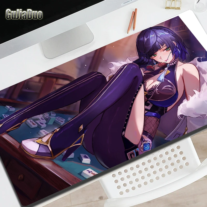 

Yelan Genshin Impact Gamer Extra Large Mange Mouse Pad Computer Desk Mat Gaming Accessories Kawaii Anime Mousepad Pc Cushion Rug