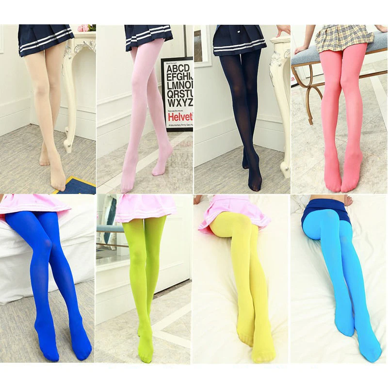 

1/2 Pieces Colourful Velvet Pantyhose Tights Women socks grey nylon Stockings fashion Elastic comfortable Yoga Candy Color soft