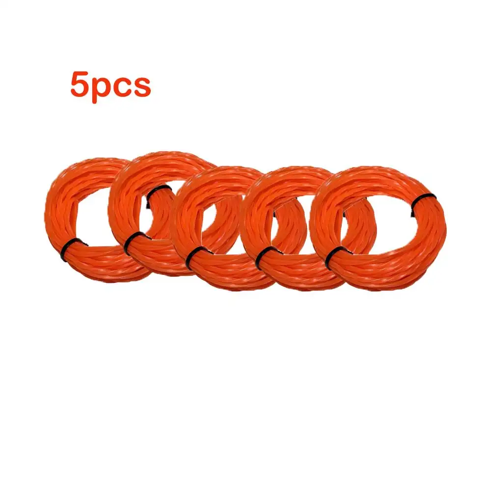 

Straw Rope Durable Grass Rope High Quality Nylon Orange 0.095 Inch 100% New 5M Line Length String Trimmer Parts