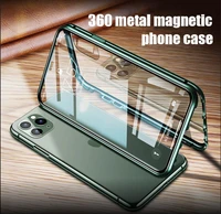 360 full protection metal magnetic case for redmi note 11 9t 9c 9a 9 9s 10s 10 7 8 8t 8a pro capa double sided glass cover coque
