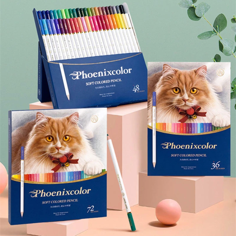 

36/48/72 Colors Wood Colored Pencils Lapis De Cor Artist Painting Oil Color Pencil School Drawing Sketch Art Supplies