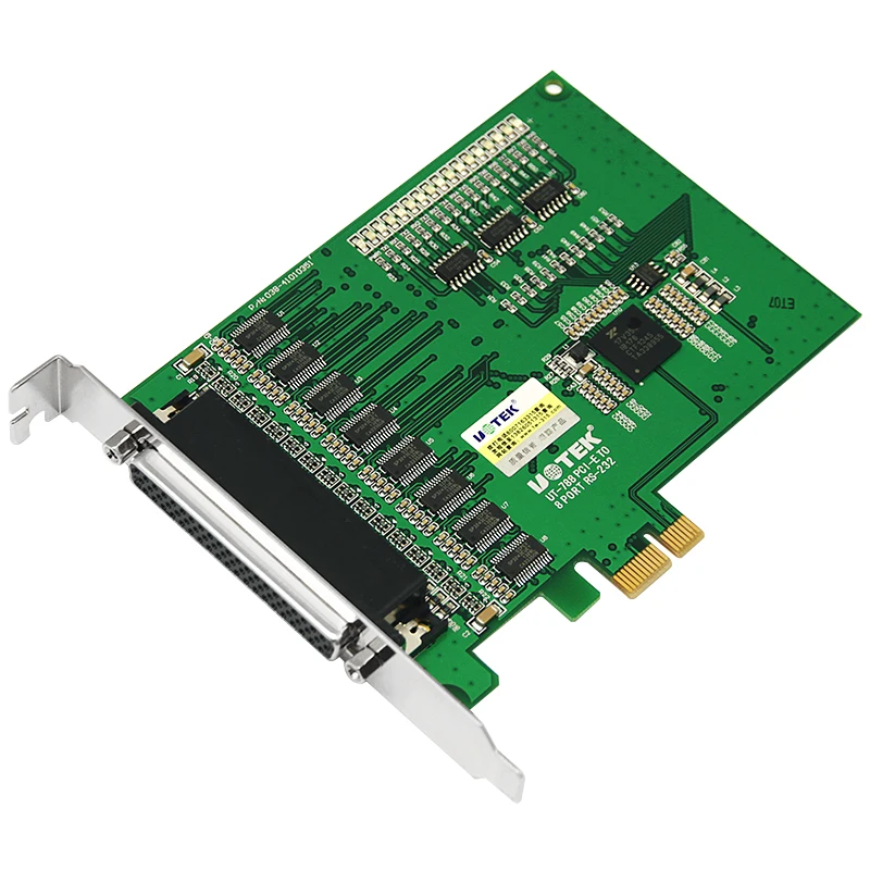 Фото Промышленная последовательная карта UOTEK PCI-E к RS-232 PCIE к RS232 8-портовый высокоскоростной преобразователь DR62 Com Разъем DB9 4U UT-788 №4