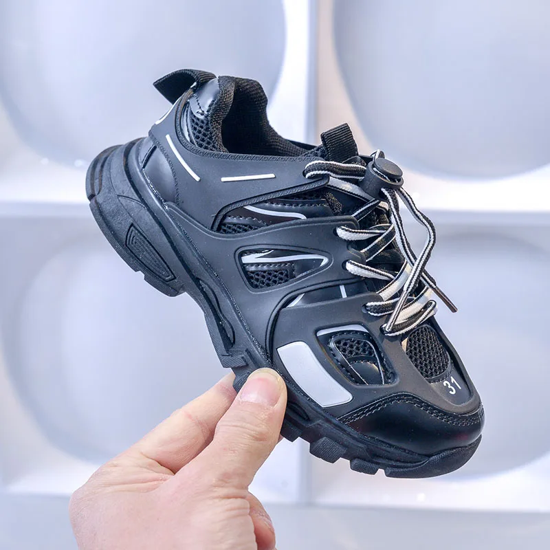 

New Fashion Children Chunky Shoes Outdoor Mesh Kids Running Shoes Casual Trainers for Boys Non-Slip Color Girls Sports Sneakers
